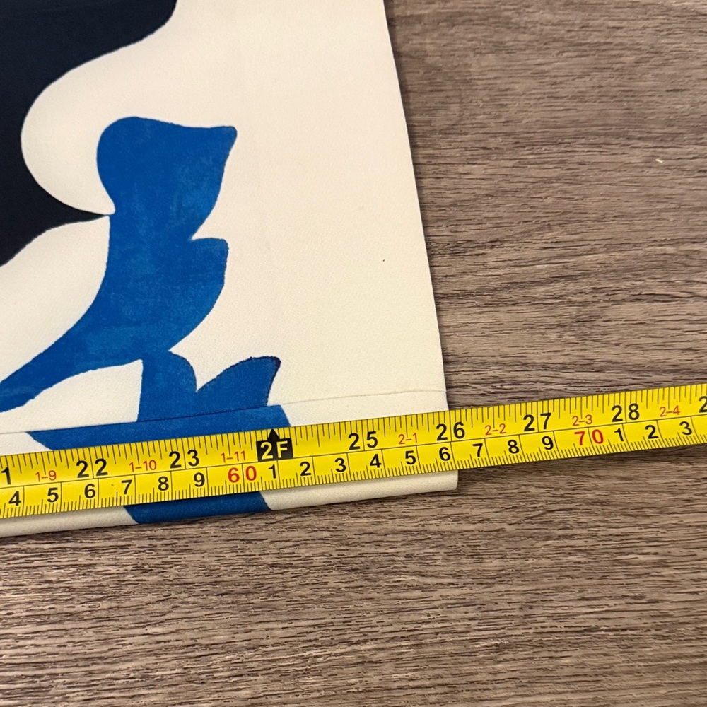 Zara Blue, White and Black High Waisted, Wide Leg Culottes - Picture 3 of 9